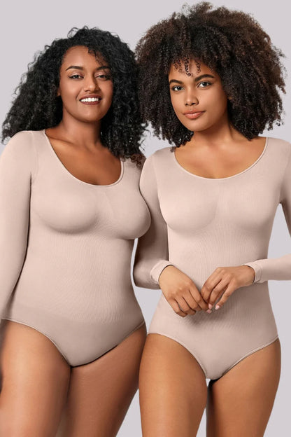 SkinSilk™ Amber – Premium Long-Sleeve Bodysuit