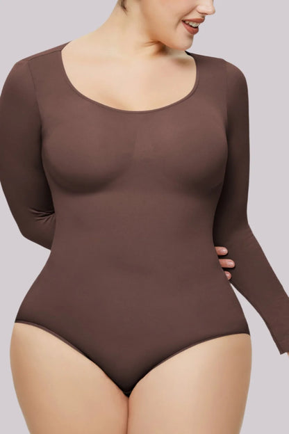SkinSilk™ Amber – Premium Long-Sleeve Bodysuit