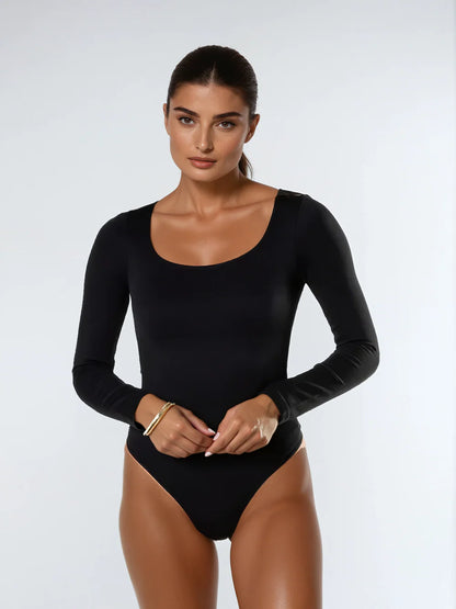 SkinSilk™ Sophia - Elegant Bodysuit with Long Sleeves