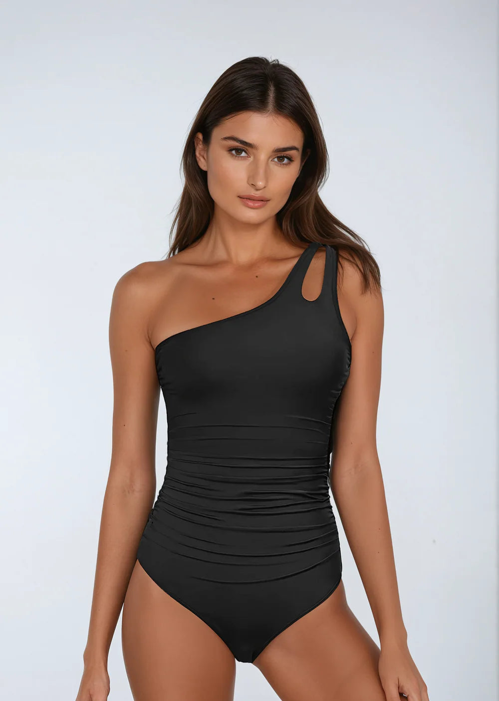 SkinSilk™ Hannah - Shaping Swimsuit with Asymmetric Shoulder
